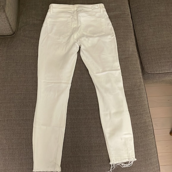 Paige Verdugo Ankle Raw Hem Jeans with Knee Holes - Picture 2 of 5